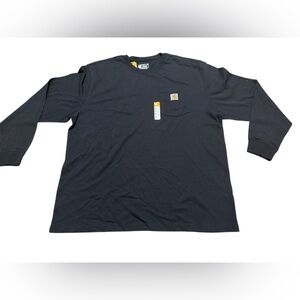 Carhartt Men's Long Sleeve Tee shirt loose fit black‎ size XL chest pocket